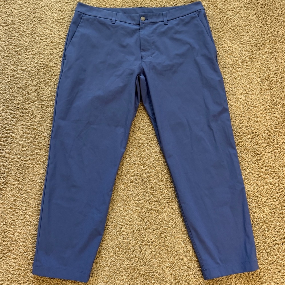 Lululemon ABC Slim Fit Trouser Blue Warpstreme Chino LM5AQXS Siz 36